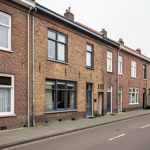 Vrijstaande jaren dertig woning in Wateringen met klassieke witte kunststof kozijnen