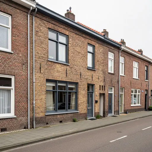 Vrijstaande jaren dertig woning in Wateringen met klassieke witte kunststof kozijnen