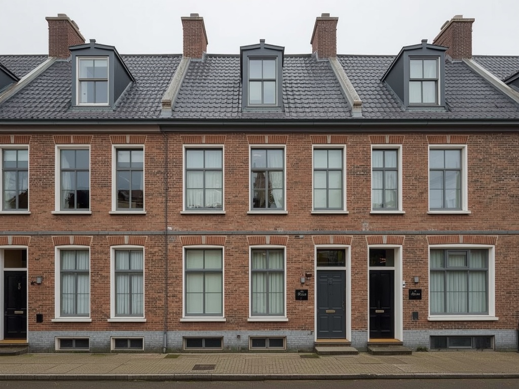 Jaren dertig woning Nootdorp met gerenoveerde antraciet grijze kunststof kozijnen