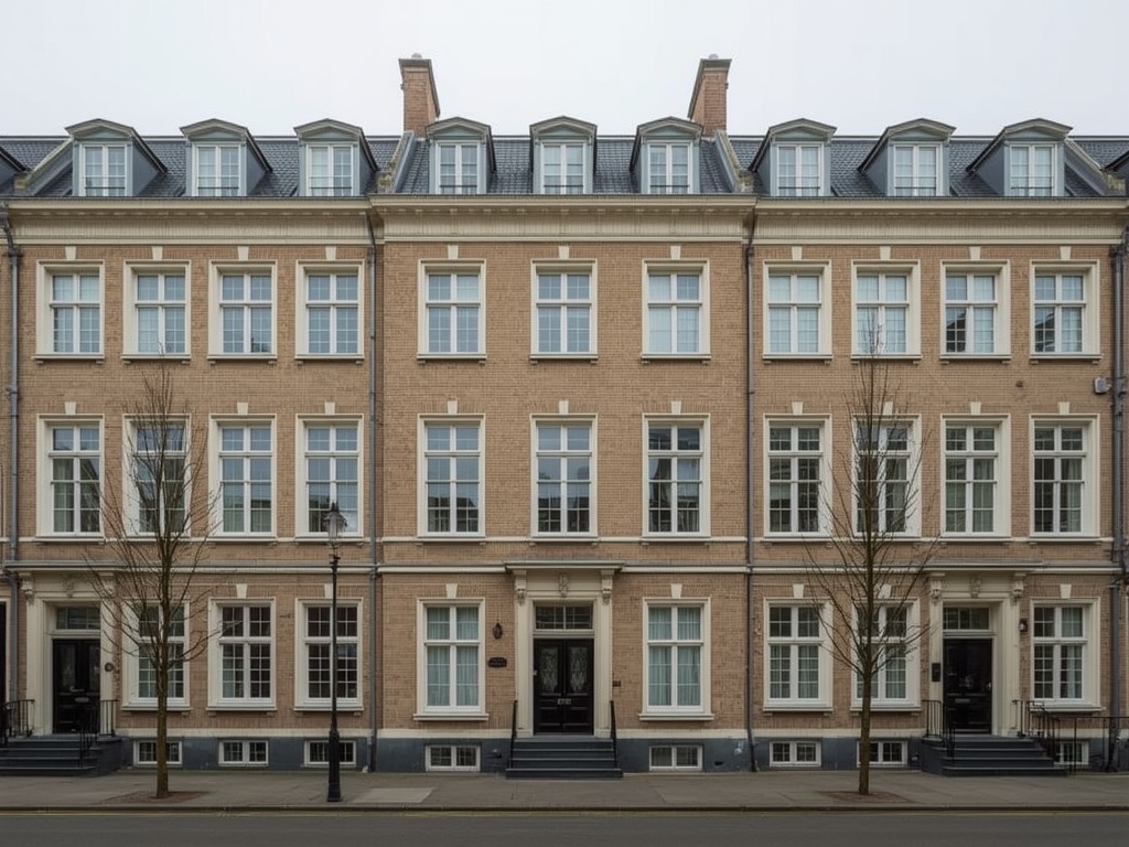 Herenhuis Delft historische binnenstad met nieuwe witte kunststof kozijnen