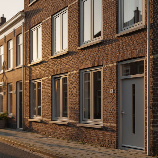 Witte kunststof draaikiepramen met HR++ glas in een rijtjeshuis in Den Haag