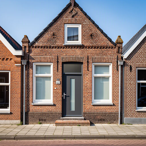 Witte kunststof voordeur met paneelwerk en SKG-slot